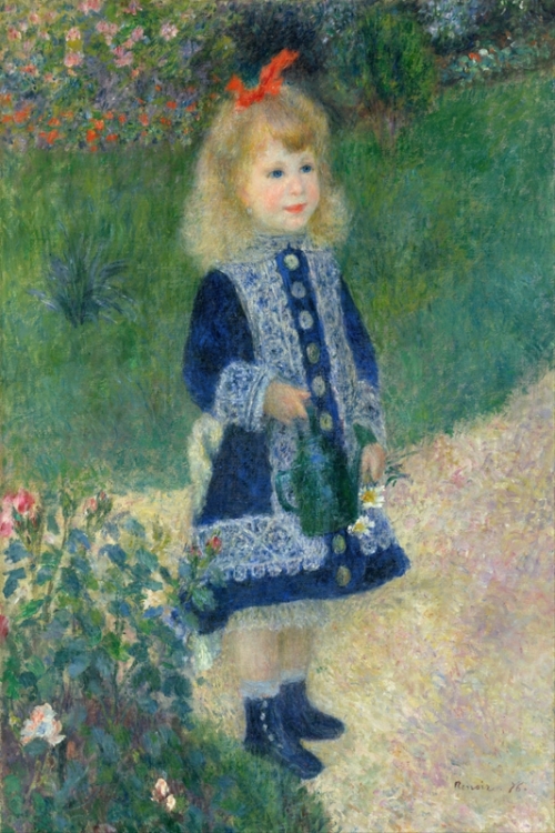 A Girl with a Watering Can By Pierre Auguste Renoir Wall Art Painting Prints Poster Canvas Picture Hanging Photo Gift Idea Home Decor