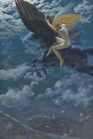 A Valkyrie By Edward Robert Hughes Wall Art Painting Prints Poster Canvas Picture Hanging Photo Gift Idea Home Decor