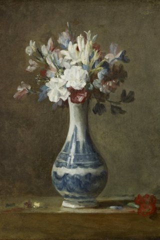 A Vase of Flowers By Jean Baptiste Simeon Chardin Wall Art Painting Prints Poster Canvas Picture Hanging Photo Gift Idea Home Decor