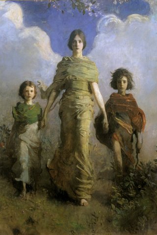 A Virgin By Abbott Handerson Thayer Wall Art Painting Prints Poster Canvas Picture Hanging Photo Gift Idea Home Decor