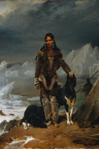 A Woman from the Land of Eskimos By Leon Cogniet Wall Art Painting Prints Poster Canvas Picture Hanging Photo Gift Idea Home Decor