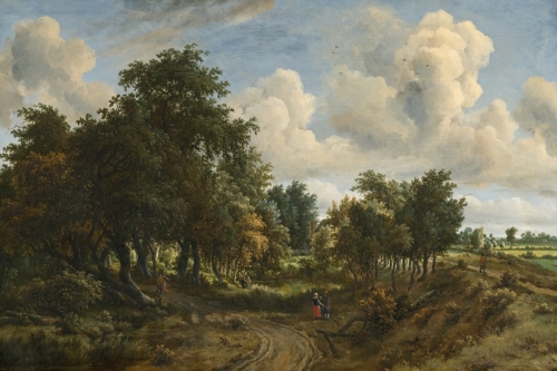 A Wooded Landscape By Meindert Hobbema Wall Art Painting Prints Poster Canvas Picture Hanging Photo Gift Idea Home Decor