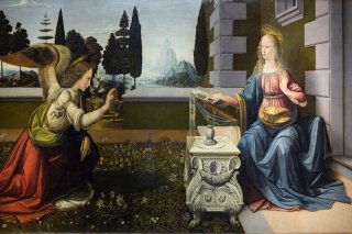 Annunciation By Leonardo da Vinci Wall Art Painting Prints Poster Canvas Picture Hanging Photo Gift Idea Home Decor