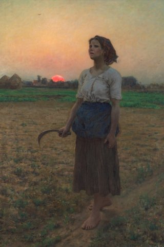 Art The Song of The Lark By Jules Breton Wall Art Painting Prints Poster Canvas Picture Hanging Photo Gift Idea Home Decor