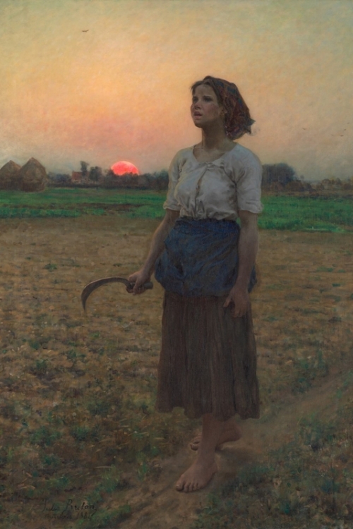 Art The Song of The Lark By Jules Breton Wall Art Painting Prints Poster Canvas Picture Hanging Photo Gift Idea Home Decor