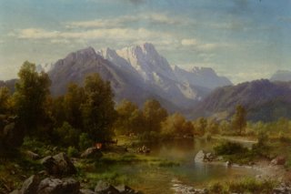 Berglandschaft By Karl Millner Wall Art Painting Prints Poster Canvas Picture Hanging Photo Gift Idea Home Decor