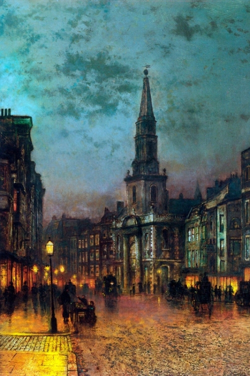 Blackman Street Londra By John Atkinson Grimshaw Wall Art Painting Prints Poster Canvas Picture Hanging Photo Gift Idea Home Decor