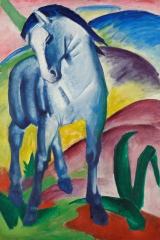 Blue Horse By Franz Marc Wall Art Painting Prints Poster Canvas Picture Hanging Photo Gift Idea Home Decor
