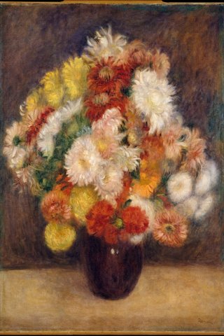 Bouquet of Chrysanthemums By Pierre Auguste Renoir Wall Art Painting Prints Poster Canvas Picture Hanging Photo Gift Idea Home Decor