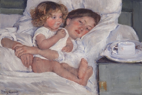 Breakfast in Bed By Mary Cassatt Wall Art Painting Prints Poster Canvas Picture Hanging Photo Gift Idea Home Decor