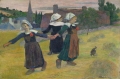 Breton Girls Dancing Pont Aven By Paul Gauguin Wall Art Painting Prints Poster Canvas Picture Hanging Photo Gift Idea Home Decor