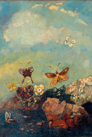 Butterflies By Odilon Redon Wall Art Painting Prints Poster Canvas Picture Hanging Photo Gift Idea Home Decor