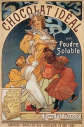 Chocolat Ideal French Vintage By Alphonse Maria Mucha Wall Art Painting Prints Poster Canvas Picture Hanging Photo Gift Idea Home Decor
