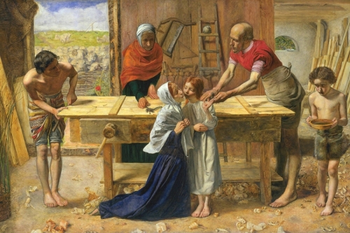Christ in the House of His Parents By John Everett Millais Wall Art Painting Prints Poster Canvas Picture Hanging Photo Gift Idea Home Decor