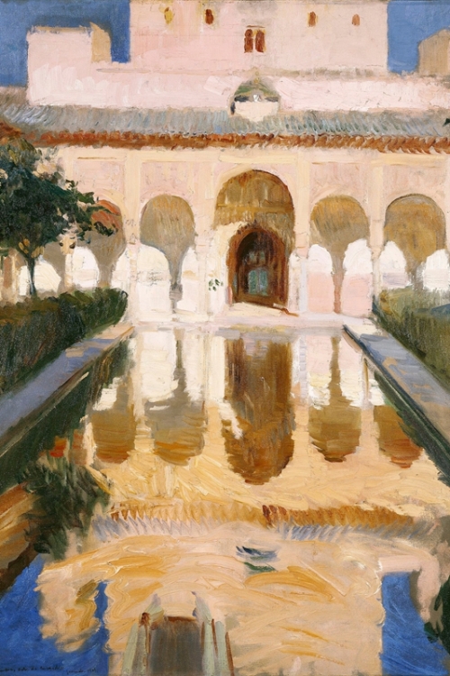 Court of the Myrtles By Joaquin Sorolla Wall Art Painting Prints Poster Canvas Picture Hanging Photo Gift Idea Home Decor