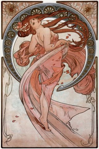Dance Dancer By Alphonse Maria Mucha Wall Art Painting Prints Poster Canvas Picture Hanging Photo Gift Idea Home Decor