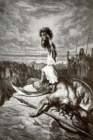 David with the Head of Goliath By Gustave Dore Wall Art Painting Prints Poster Canvas Picture Hanging Photo Gift Idea Home Decor