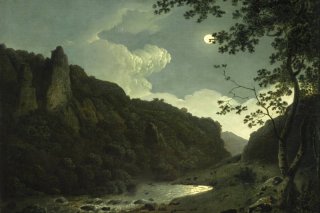 Dovedale al chiaro di luna By Joseph Wright of Derby Wall Art Painting Prints Poster Canvas Picture Hanging Photo Gift Idea Home Decor