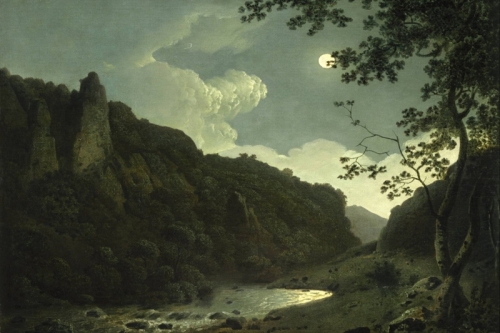 Dovedale al chiaro di luna By Joseph Wright of Derby Wall Art Painting Prints Poster Canvas Picture Hanging Photo Gift Idea Home Decor