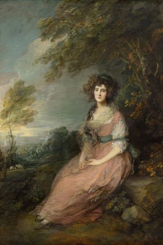 Elizabeth Ann Linley By Thomas Gainsborough Wall Art Painting Prints Poster Canvas Picture Hanging Photo Gift Idea Home Decor