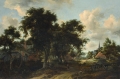 Entrance to a Village By Meindert Hobbema Wall Art Painting Prints Poster Canvas Picture Hanging Photo Gift Idea Home Decor