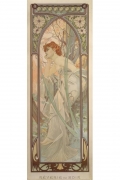 Evening Reverie Reverie Du Soir By Alphonse Maria Mucha Wall Art Painting Prints Poster Canvas Picture Hanging Photo Gift Idea Home Decor