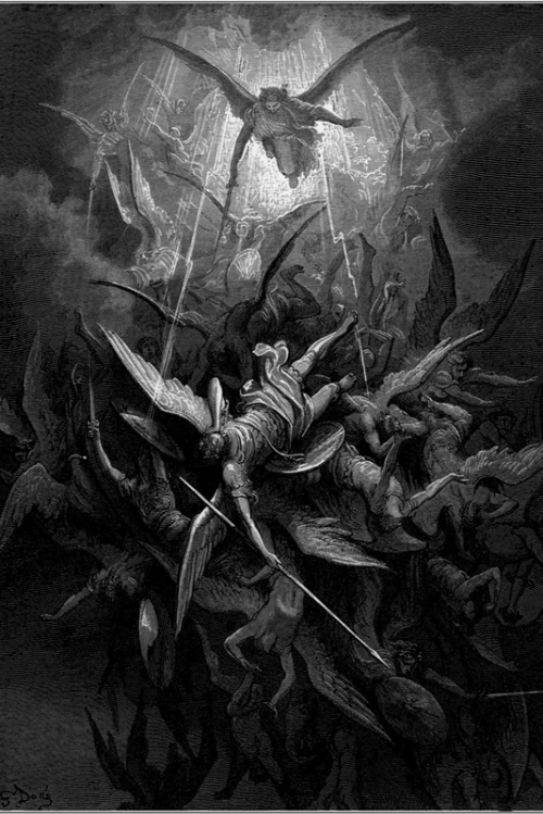 Fall of the Rebel Angels Engraving By Gustave Dore Wall Art Painting Prints Poster Canvas Picture Hanging Photo Gift Idea Home Decor