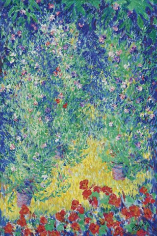 Flowers in a Garden By Theodore Earl Butler Wall Art Painting Prints Poster Canvas Picture Hanging Photo Gift Idea Home Decor