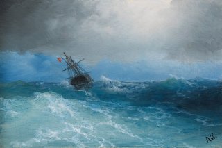 Gathering Storm By Ivan Aivazovsky Wall Art Painting Prints Poster Canvas Picture Hanging Photo Gift Idea Home Decor