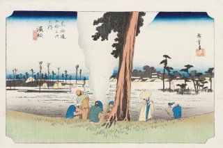 Hamamatsu Winter Scene By Utagawa Hiroshige Wall Art Painting Prints Poster Canvas Picture Hanging Photo Gift Idea Home Decor