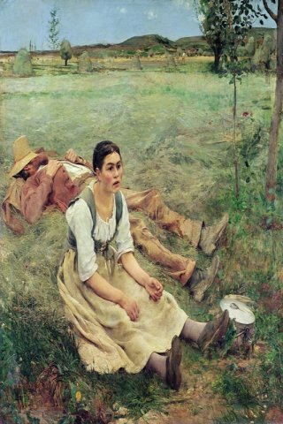 Haymaking By Jules Bastien Lepage Wall Art Painting Prints Poster Canvas Picture Hanging Photo Gift Idea Home Decor