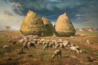 Haystacks Autumn By Jean Francois Millet Wall Art Painting Prints Poster Canvas Picture Hanging Photo Gift Idea Home Decor