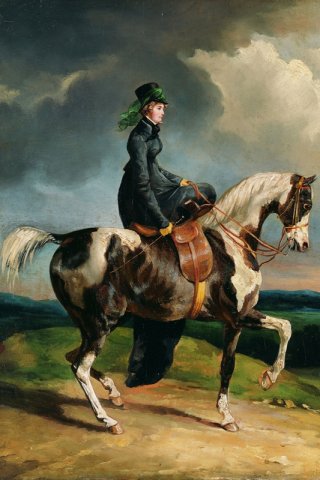 Horsewoman By Theodore Gericault Wall Art Painting Prints Poster Canvas Picture Hanging Photo Gift Idea Home Decor