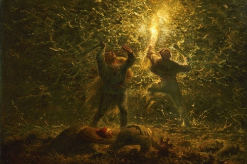 Hunting Birds at Night By Jean Francois Millet Wall Art Painting Prints Poster Canvas Picture Hanging Photo Gift Idea Home Decor