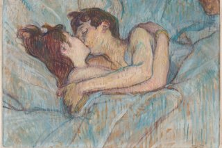 In Bed The Kiss By Henri De Toulouse Lautrec Wall Art Painting Prints Poster Canvas Picture Hanging Photo Gift Idea Home Decor