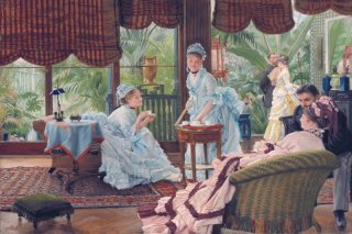 In the Conservatory The Rivals By James Tissot Wall Art Painting Prints Poster Canvas Picture Hanging Photo Gift Idea Home Decor