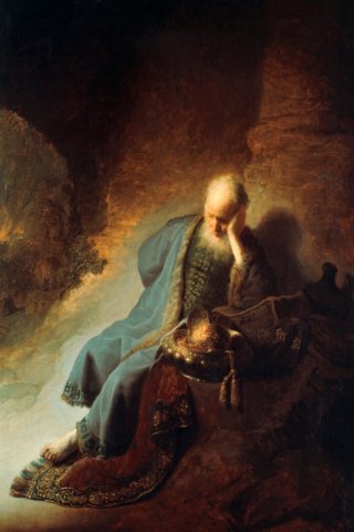 Jeremiah Lamenting the Destruction of Jerusalem By Rembrandt van Rijn Wall Art Painting Prints Poster Canvas Picture Hanging Photo Gift Idea Home Decor