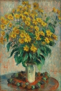 Jerusalem Artichoke Flowers By Claude Monet Wall Art Painting Prints Poster Canvas Picture Hanging Photo Gift Idea Home Decor