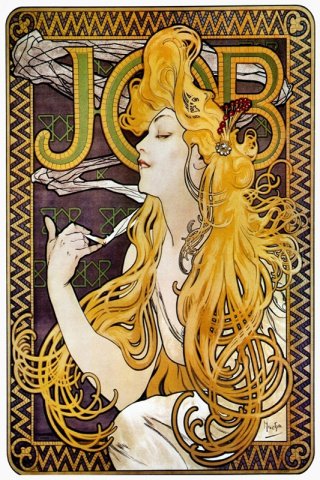 JOB Cigarette Papers JOB By Alphonse Mucha Wall Art Painting Prints Poster Canvas Picture Hanging Photo Gift Idea Home Decor