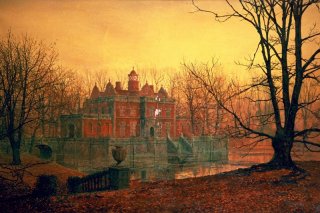 La Casa Stregata By John Atkinson Grimshaw Wall Art Painting Prints Poster Canvas Picture Hanging Photo Gift Idea Home Decor