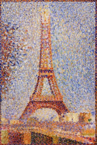 La Tour Eiffel By Georges Seurat Wall Art Painting Prints Poster Canvas Picture Hanging Photo Gift Idea Home Decor