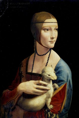 Lady with an Ermine By Leonardo da Vinci Wall Art Painting Prints Poster Canvas Picture Hanging Photo Gift Idea Home Decor