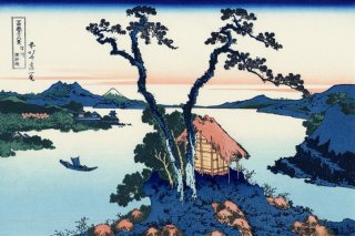 Lake Suwa in the Shinano Province By Katsushika Hokusai Wall Art Painting Prints Poster Canvas Picture Hanging Photo Gift Idea Home Decor
