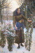 Last Flowers By Jules Breton Wall Art Painting Prints Poster Canvas Picture Hanging Photo Gift Idea Home Decor