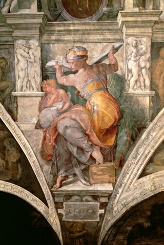 Libyan Sibyl By Michelangelo Buonarroti Wall Art Painting Prints Poster Canvas Picture Hanging Photo Gift Idea Home Decor