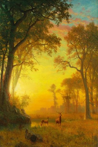 Light in the Forest By Albert Bierstadt Wall Art Painting Prints Poster Canvas Picture Hanging Photo Gift Idea Home Decor