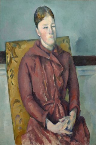 Madame Cezanne in a Yellow Chair By Paul Cezanne Wall Art Painting Prints Poster Canvas Picture Hanging Photo Gift Idea Home Decor