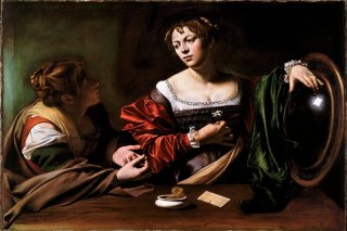 Martha and Mary Magdalene By Michelangelo Merisi da Caravaggio Wall Art Painting Prints Poster Canvas Picture Hanging Photo Gift Idea Home Decor