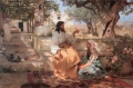Martha and Mary with Jesus By Henryk Siemiradzki Wall Art Painting Prints Poster Canvas Picture Hanging Photo Gift Idea Home Decor
