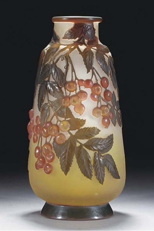 Mould Blown Cameo Glass Vase By Emile Galle Wall Art Painting Prints Poster Canvas Picture Hanging Photo Gift Idea Home Decor